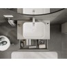 Mexen Rivel vannitoakapp kraanikausi alla 80 cm lauaplaat, 2 sahtlit, sooneline, hall matt - 91A20-08047-2-BFFC62