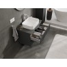 Mexen Rivel meuble de salle de bains sous-lavabo 80 cm avec plateau, 2 tiroirs, rainuré, graphite mat - 91A20-08047-2-BFFC66