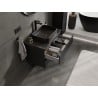 Mexen Rivel szafka łazienkowa podumywalkowa 80 cm z blatem, 2 szuflady, ryflowana , czarna mat - 91A20-08047-2-BFFC71