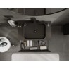 Mexen Rivel armadietto da bagno sottolavabo 80 cm con piano, 2 cassetti, scanalato, nero opaco - 91A20-08047-2-BFFC71