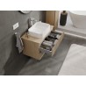 Mexen Rivel vannitoakapp kraanikausiga 80 cm koos tööpinnaga, 2 sahtlit, sooneline, tamm - 91A20-08047-2-BFFC81