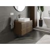 Mexen Rivel vannitoa kapp valamu all 80 cm lauaplaadiga, 2 sahtlit, sooniline, pähkel - 91A20-08047-2-BFFC86