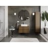 Mexen Rivel vannitoa kapp valamu all 80 cm lauaplaadiga, 2 sahtlit, sooniline, pähkel - 91A20-08047-2-BFFC86