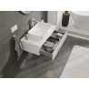 Mexen Rivel 90 cm kraanikausialune vannitoakapp lauaga, 1 sahtel, sooneline, valge matt - 91A20-09023-1-BFC01