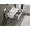 Mexen Rivel kupaonski ormarić za umivaonik 90 cm s pločom, 1 ladica, rebrasta, bijela mat - 91A20-09023-1-BFC01
