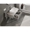 Mexen Rivel szafka łazienkowa podumywalkowa 90 cm z blatem, 1 szuflada, ryflowana , szara mat - 91A20-09023-1-BFC62