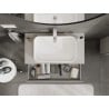 Mexen Rivel armario de baño bajo lavabo de 90 cm con encimera, 1 cajón, acanalado, gris mate - 91A20-09023-1-BFC62
