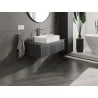 Mexen Rivel szafka łazienkowa podumywalkowa 90 cm z blatem, 1 szuflada, ryflowana , grafit mat - 91A20-09023-1-BFC66
