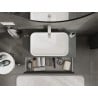 Mexen Rivel szafka łazienkowa podumywalkowa 90 cm z blatem, 1 szuflada, ryflowana , grafit mat - 91A20-09023-1-BFC66