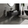 Mexen Rivel szafka łazienkowa podumywalkowa 90 cm z blatem, 1 szuflada, ryflowana , czarna mat - 91A20-09023-1-BFC71