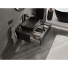 Mexen Rivel mobile da bagno sottolavabo 90 cm con piano, 1 cassetto, scanalato, nero opaco - 91A20-09023-1-BFC71