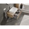 Mexen Rivel szafka łazienkowa podumywalkowa 90 cm z blatem, 1 szuflada, ryflowana , dąb - 91A20-09023-1-BFC81
