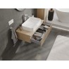Mexen Rivel vannitoamööbli kapp 90 cm lauaplaadiga, 1 sahtel, rihveldatud, tamm - 91A20-09023-1-BFC81