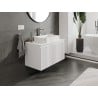 Mexen Rivel bathroom cabinet under-sink 90 cm with countertop, 1 drawer, fluted, white matte - 91A20-09047-1-BFC01