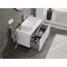 Mexen Rivel szafka łazienkowa podumywalkowa 90 cm z blatem, 1 szuflada, ryflowana , biała mat - 91A20-09047-1-BFC01