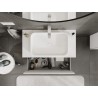 Mexen Rivel armario de baño bajo lavabo de 90 cm con encimera, 1 cajón, acanalado, blanco mate - 91A20-09047-1-BFC01