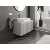 Mexen Rivel szafka łazienkowa podumywalkowa 90 cm z blatem, 1 szuflada, ryflowana , szara mat - 91A20-09047-1-BFC62