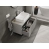 Mexen Rivel szafka łazienkowa podumywalkowa 90 cm z blatem, 1 szuflada, ryflowana , szara mat - 91A20-09047-1-BFC62