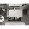 Mexen Rivel mueble de baño bajo lavabo de 90 cm con encimera, 1 cajón, ranurado, gris mate - 91A20-09047-1-BFC62