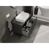Mexen Rivel szafka łazienkowa podumywalkowa 90 cm z blatem, 1 szuflada, ryflowana , grafit mat - 91A20-09047-1-BFC66
