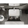 Mexen Rivel bathroom cabinet under-sink 90 cm with countertop, 1 drawer, grooved, matte graphite - 91A20-09047-1-BFC66