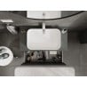 Mexen Rivel szafka łazienkowa podumywalkowa 90 cm z blatem, 1 szuflada, ryflowana , grafit mat - 91A20-09047-1-BFC66