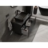 Mexen Rivel mobile da bagno sottolavabo 90 cm con piano, 1 cassetto, scanalato, nero opaco - 91A20-09047-1-BFC71