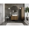 Mexen Rivel vannitoa aluskapp 90 cm lauaplaadiga, 1 sahtel, sooniline, pähkel - 91A20-09047-1-BFC86