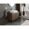 Mexen Rivel szafka łazienkowa podumywalkowa 90 cm z blatem, 1 szuflada, ryflowana , orzech  - 91A20-09047-1-BFC86