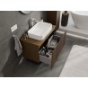 Mexen Rivel mueble de baño bajo lavabo de 90 cm con encimera, 1 cajón, acanalado, nogal - 91A20-09047-1-BFC86