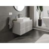 Mexen Rivel szafka łazienkowa podumywalkowa 90 cm z blatem, 2 szuflady, ryflowana , szara mat - 91A20-09047-2-BFFC62