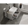 Mexen Rivel szafka łazienkowa podumywalkowa 90 cm z blatem, 2 szuflady, ryflowana , szara mat - 91A20-09047-2-BFFC62