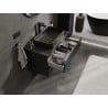 Mexen Rivel mobile da bagno sotto lavabo 90 cm con piano, 2 cassetti, scanalato, nero opaco - 91A20-09047-2-BFFC71
