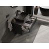 Mexen Rivel mueble de baño bajo lavabo 90 cm con encimera, 2 cajones, ranurado, negro mate - 91A20-09047-2-BFFC71