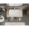 Mexen Rivel mueble de baño bajo lavabo 90 cm con encimera, 2 cajones, ranurado, roble - 91A20-09047-2-BFFC81