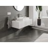 Mexen Rivel szafka łazienkowa podumywalkowa 100 cm z blatem, 1 szuflada, ryflowana , biała mat - 91A20-10023-1-BFC01