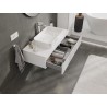 Mexen Rivel badkamerkast onder wastafel 100 cm met blad, 1 lade, gefreesd, wit mat - 91A20-10023-1-BFC01