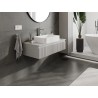 Mexen Rivel armario de baño bajo lavabo de 100 cm con encimera, 1 cajón, estriado, gris mate - 91A20-10023-1-BFC62