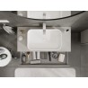 Mexen Rivel mueble de baño bajo lavabo 100 cm con encimera, 1 cajón, ranurado, gris mate - 91A20-10023-1-BFC62