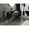 Mexen Rivel mobile bagno sottolavabo 100 cm con piano, 1 cassetto, scanalato, nero opaco - 91A20-10023-1-BFC71