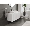 Mexen Rivel mueble de baño bajo lavabo de 100 cm con encimera, 1 cajón, ranurado, blanco mate - 91A20-10047-1-BFC01