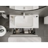 Mexen Rivel mobile bagno sottolavabo 100 cm con piano, 1 cassetto, scanalato, bianco opaco - 91A20-10047-1-BFC01