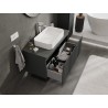 Mexen Rivel szafka łazienkowa podumywalkowa 100 cm z blatem, 1 szuflada, ryflowana , grafit mat - 91A20-10047-1-BFC66