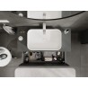 Mexen Rivel armoire de salle de bain sous lavabo 100 cm avec plateau, 1 tiroir, rainurée, graphite mat - 91A20-10047-1-BFC66