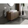 Mexen Rivel mobile bagno sottolavabo 100 cm con piano, 1 cassetto, scanalato, noce - 91A20-10047-1-BFC86