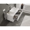 Mexen Rivel mueble de baño debajo del lavabo de 100 cm con encimera, 2 cajones, acanalado, blanco mate - 91A20-10047-2-BFFC01