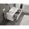 Mexen Rivel szafka łazienkowa podumywalkowa 100 cm z blatem, 2 szuflady, ryflowana , biała mat - 91A20-10047-2-BFFC01