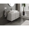 Mexen Rivel armario de baño bajo lavabo de 100 cm con encimera, 2 cajones, ranurado, gris mate - 91A20-10047-2-BFFC62