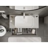 Mexen Rivel armario de baño bajo lavabo de 100 cm con encimera, 2 cajones, ranurado, gris mate - 91A20-10047-2-BFFC62