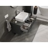 Mexen Rivel armoire de salle de bain sous lavabo 100 cm avec plan, 2 tiroirs, rainurée, graphite mat - 91A20-10047-2-BFFC66